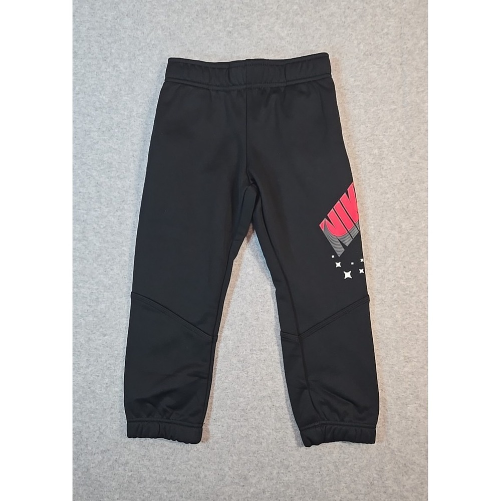 Nike Jogger Pant Boys‎ Size 4 Therma-Fit Athletic Sweatpant Black with Logo NWT